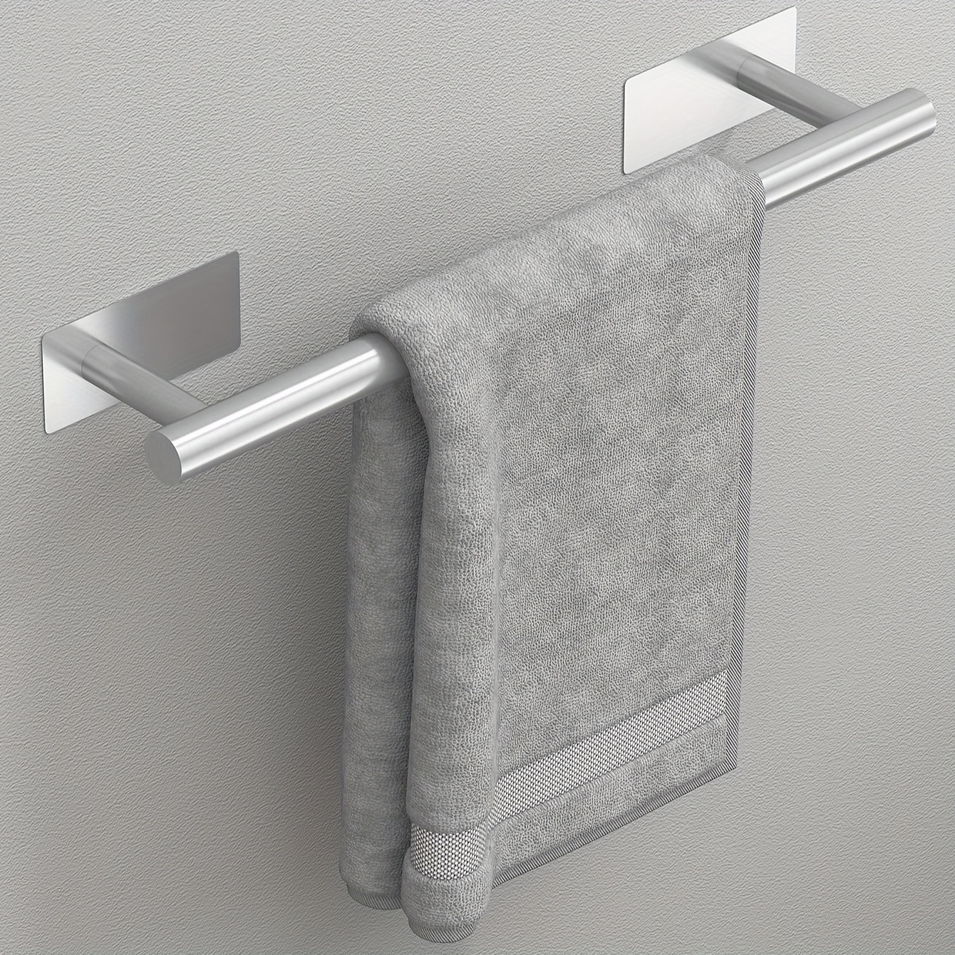 1-piece bathroom towel rack, wall-mounted, stainless steel.