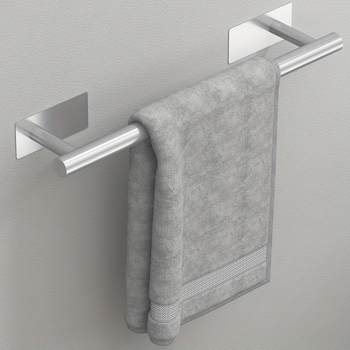 1-piece bathroom towel rack, wall-mounted, stainless steel.